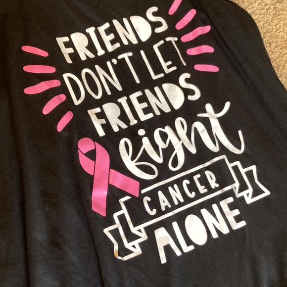 💵3 for $20✅Friends don’t let friends fight cancer alone black tank top large - Picture 3 of 4